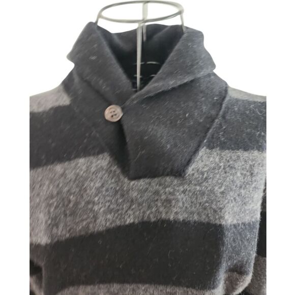 J.Crew 100% lambswool shawl neck striped sweater Small Cozy Quiet Luxury School - Picture 2 of 9